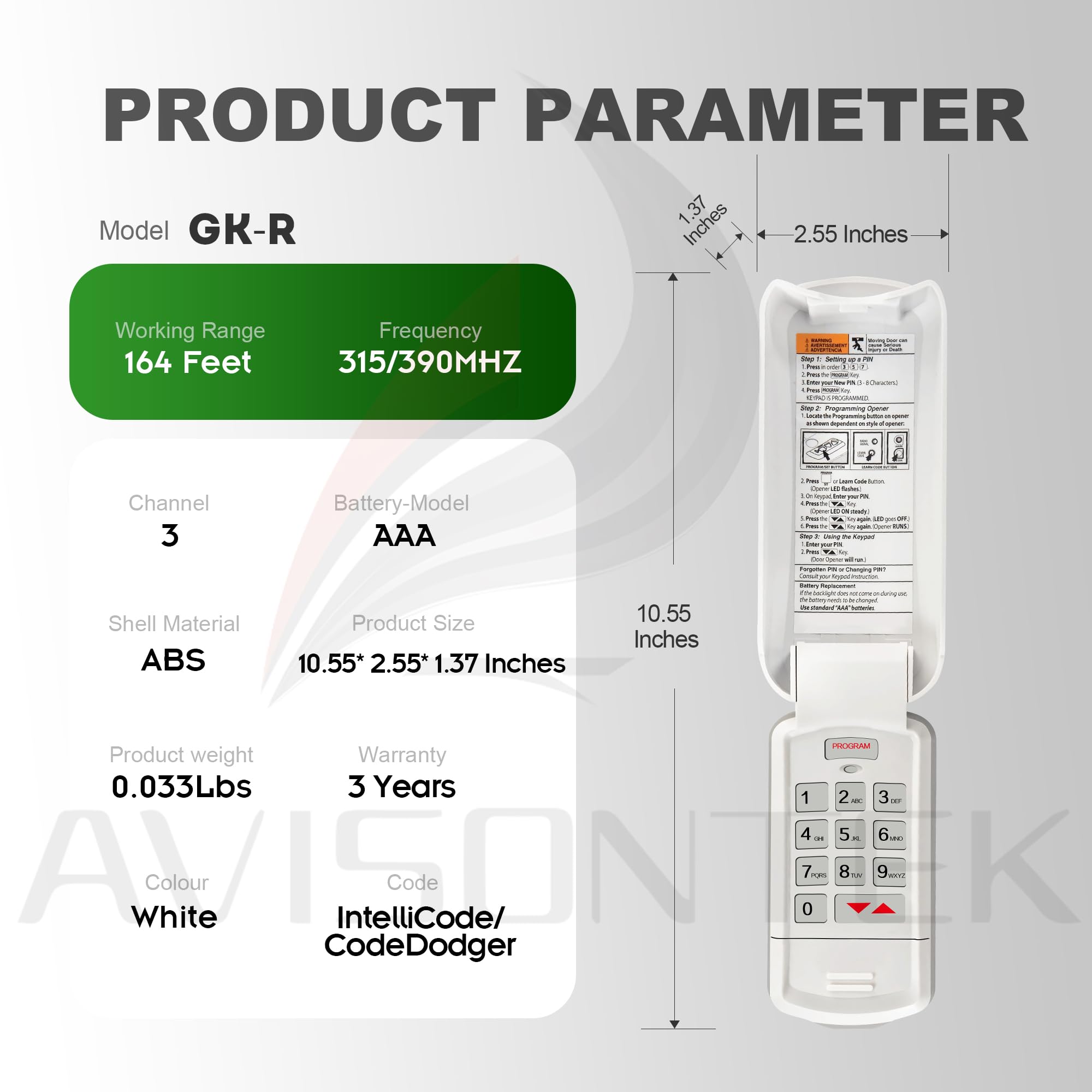 Avisontek GK-R installation is quick with the included guide.