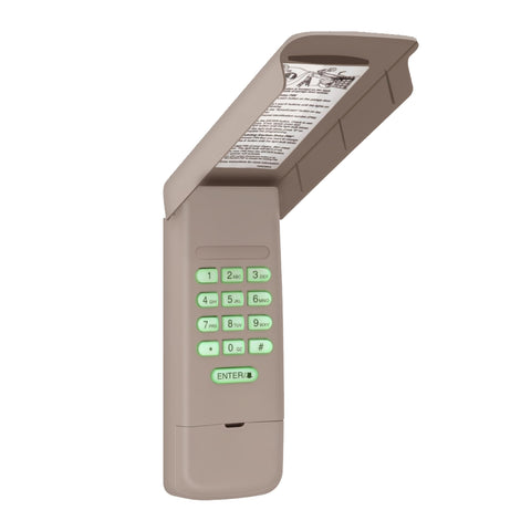 Avisontek LiftMaster 878Max keypad installation shows universal compatibility with openers