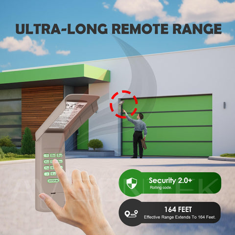 Avisontek LiftMaster 878Max rolling code security adds entry protection