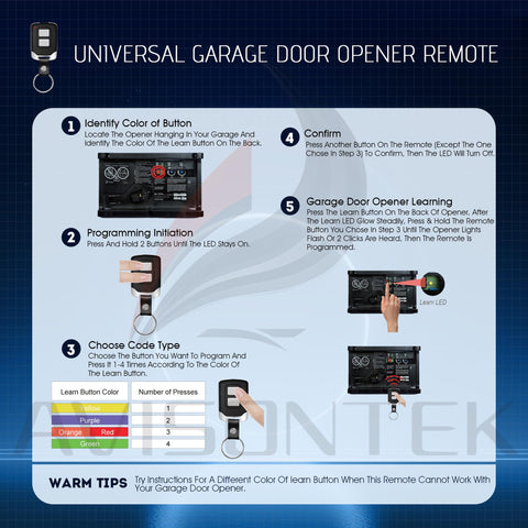 Avisontek LiftMaster 893Max simple pairing with garage door motors