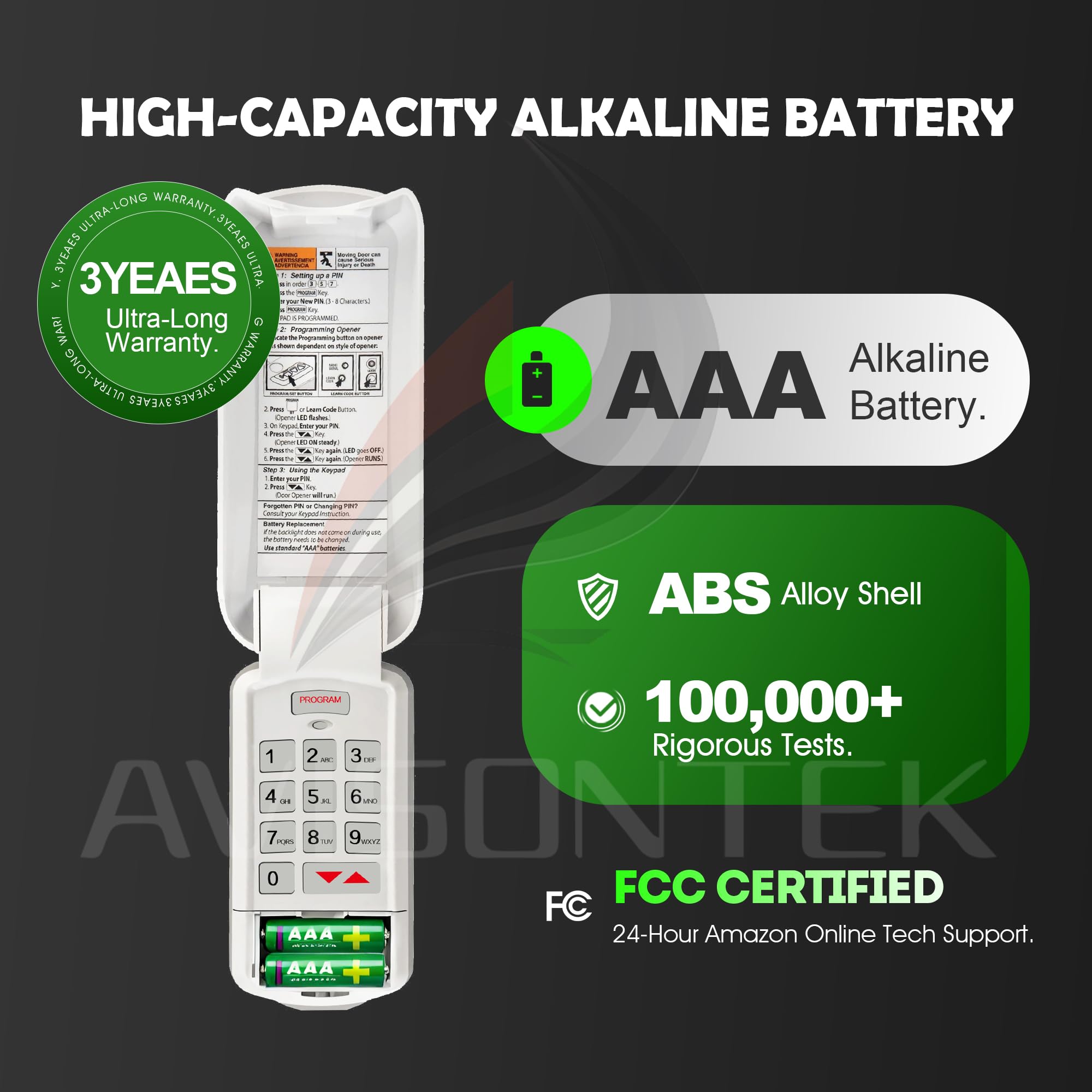 Avisontek OKP-BX night light aids nighttime operation and safe use.