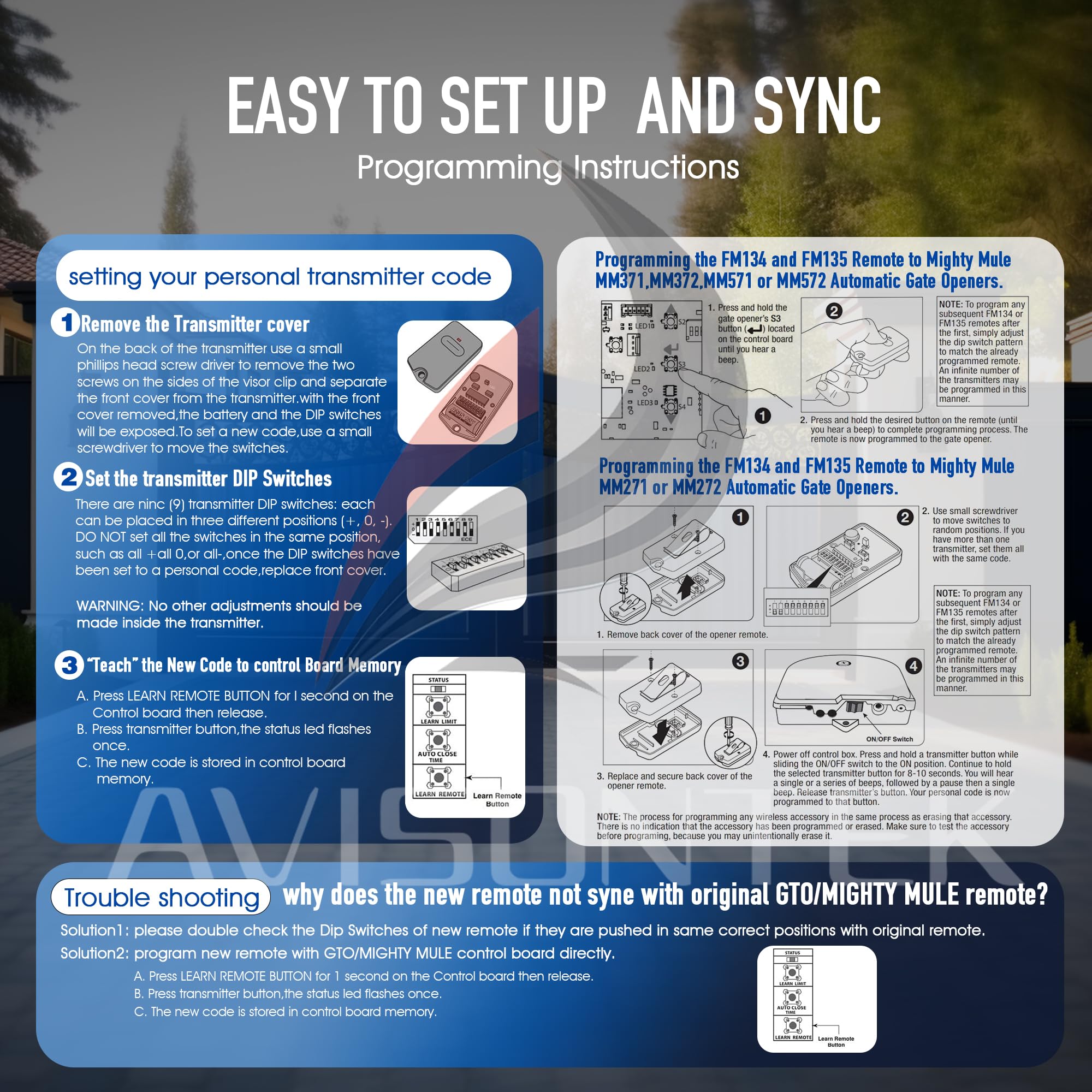 Avisontek weather-ready remote withstands outdoor use