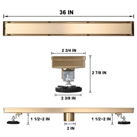 AVSIILE 2-inch outlet compatibility with common drain bases.