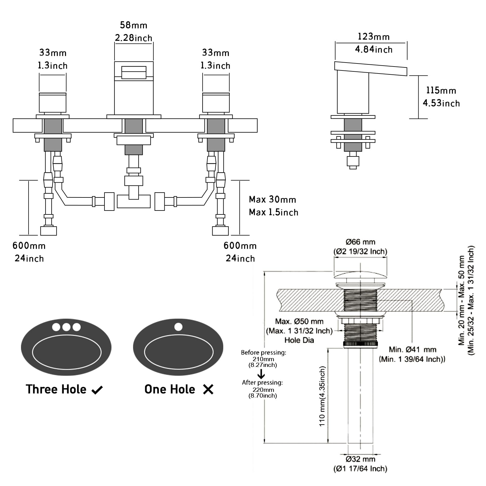 AVSIILE ceramic disc valve for long-lasting, drip-free operation.
