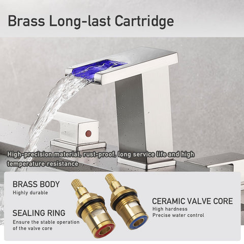AVSIILE chrome finish faucet offers a bright, modern look at the sink.