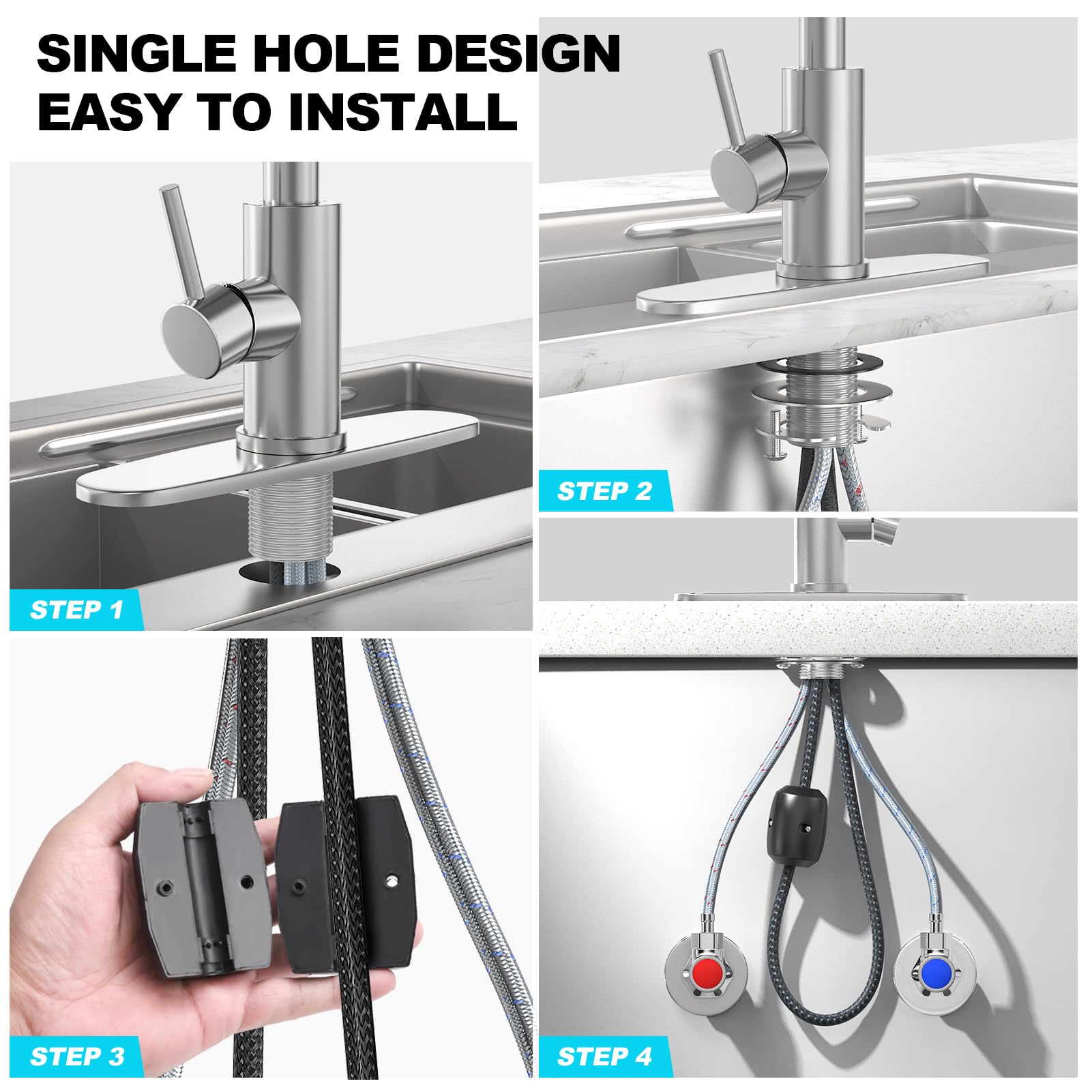 AVSIILE ceramic cartridge prevents leaks for reliability.