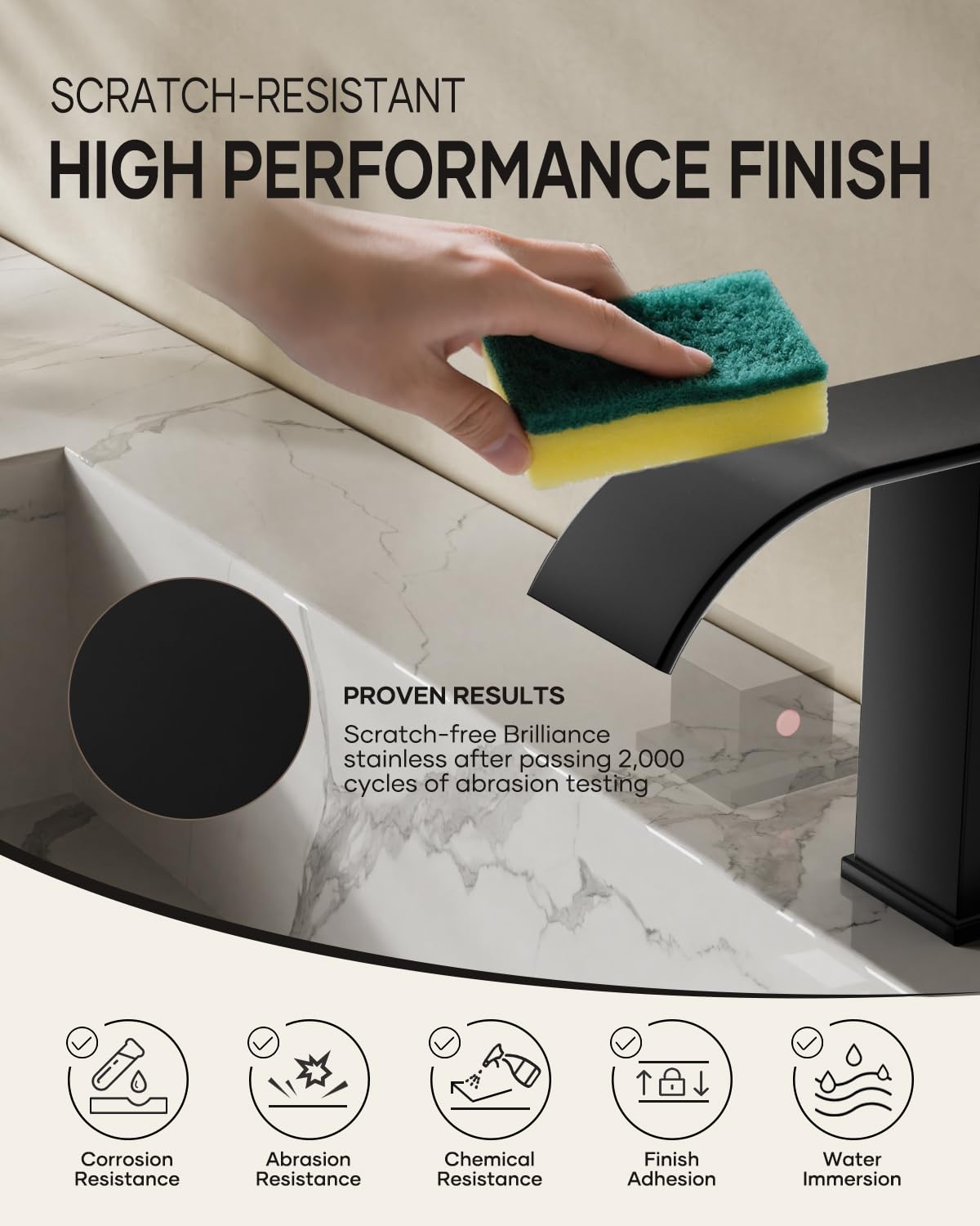 AVSIILE pop-up drain included for convenient waste handling.