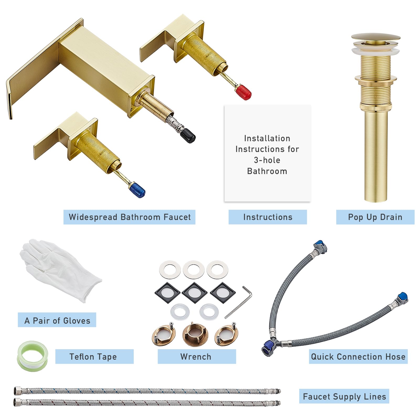 Pop-up drain and quality components for reliable use