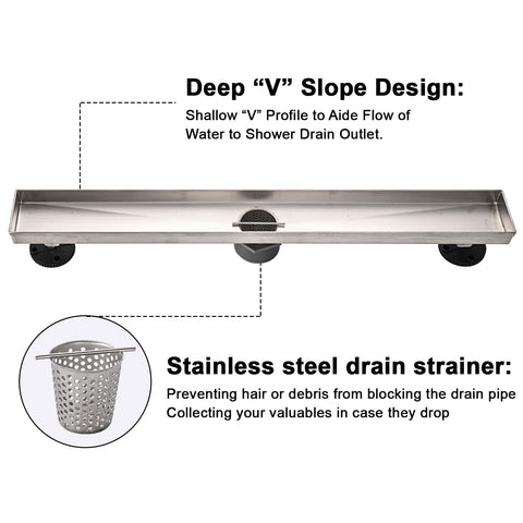 AVSIILE 2-inch water outlet supports steady drainage in modern showers.