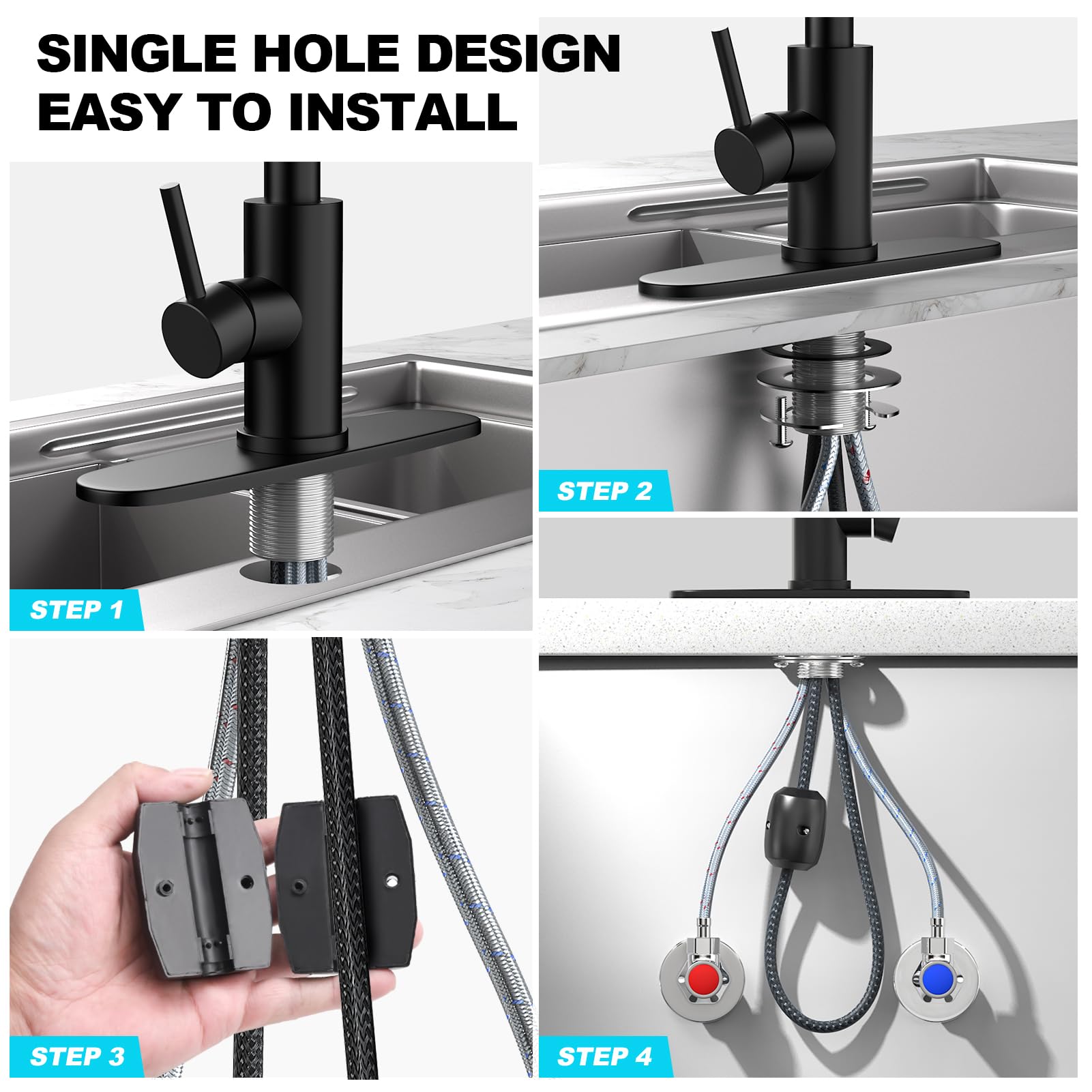 AVSIILE faucet integrates with various kitchen aesthetics