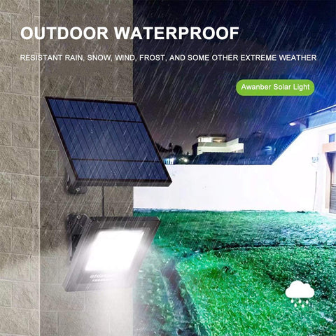 Awanber solar light enhances patios and yards with wide coverage