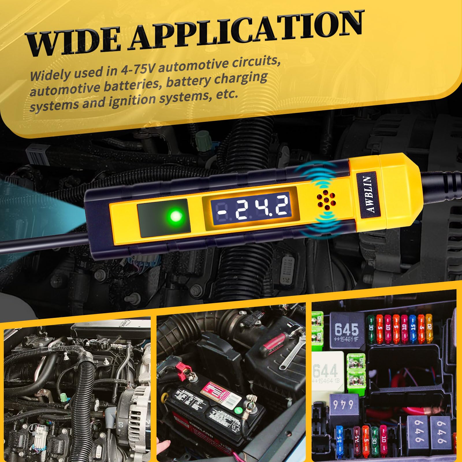 AWBLIN auto electrical tool in compact design for portable use.