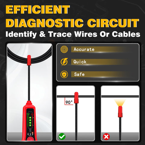 AWBLIN Wire Tracer continuity test confirms wiring condition at both ends.