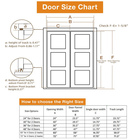 AWDIA bottom bracket detail shows stable bi-fold door support