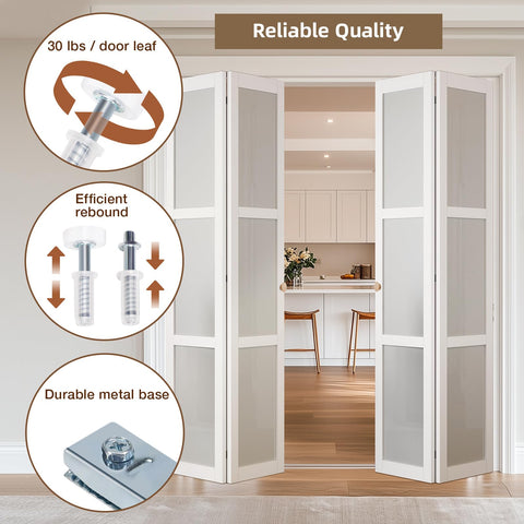 AWDIA bifold door hardware kit guide wheel ensures quiet operation