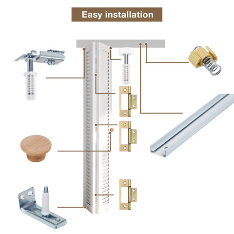 AWDIA bifold door hardware kit top and bottom pivots enable easy movement