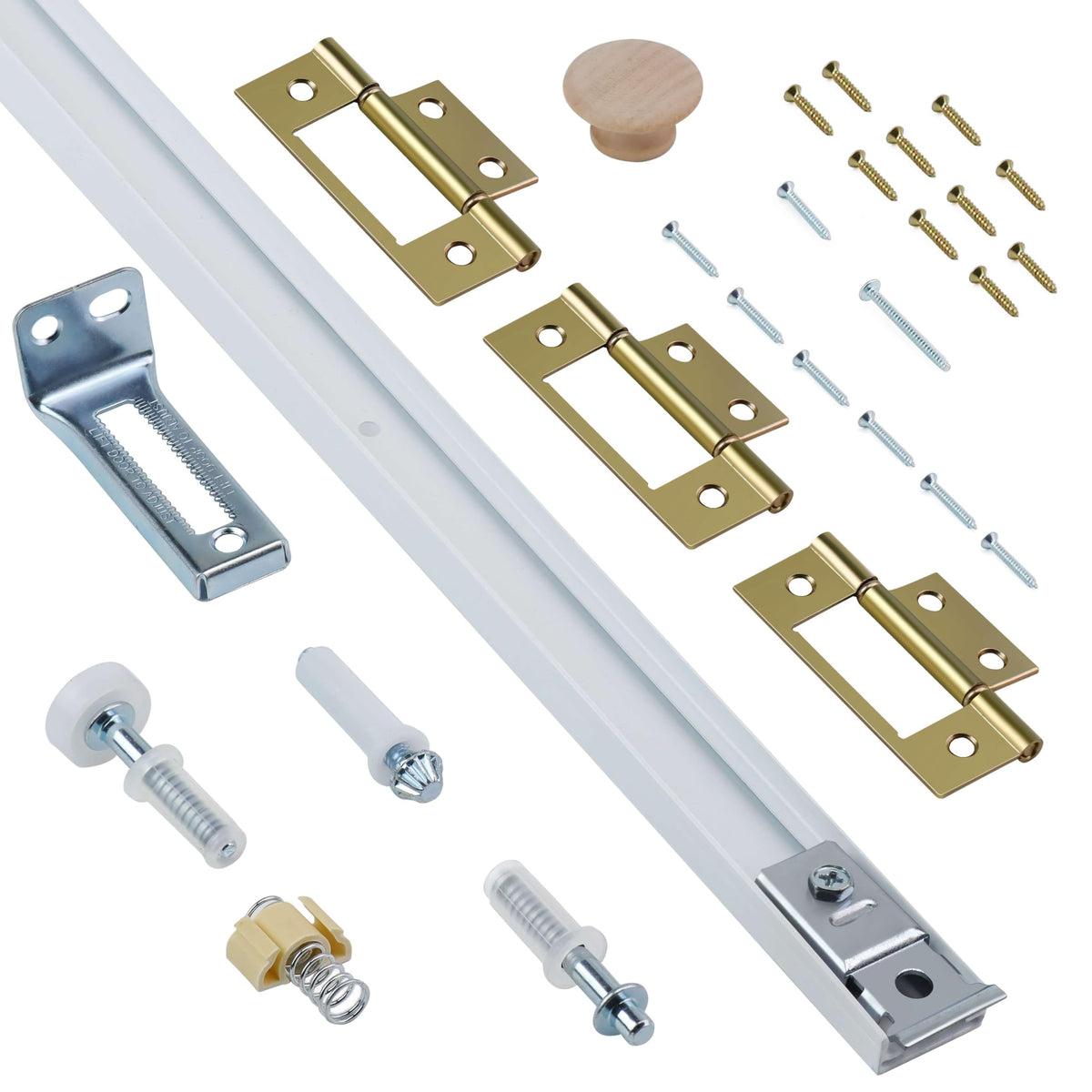 AWDIA bifold door hardware kit track 24-inch for smooth closet access