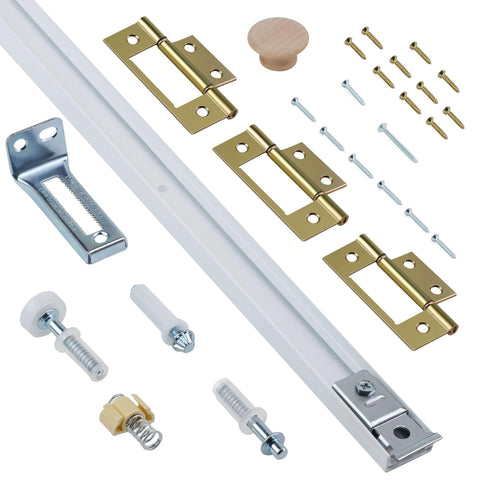 AWDIA bifold door hardware kit track 24-inch for smooth closet access
