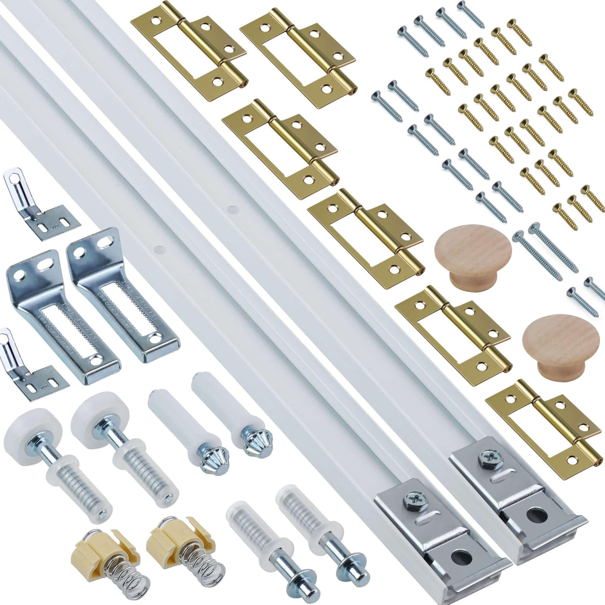 AWDIA bifold track 24inch rail for space-saving closet doors