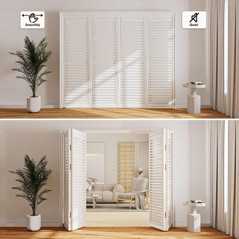 AWDIA top and bottom brackets provide sturdy, adjustable door mounting.