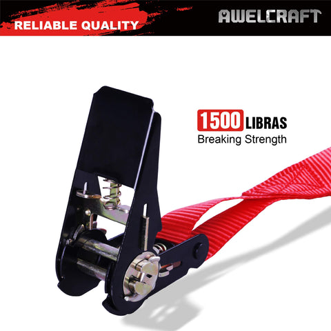 AWELCRAFT soft loops and hooks set for reliable cargo securing