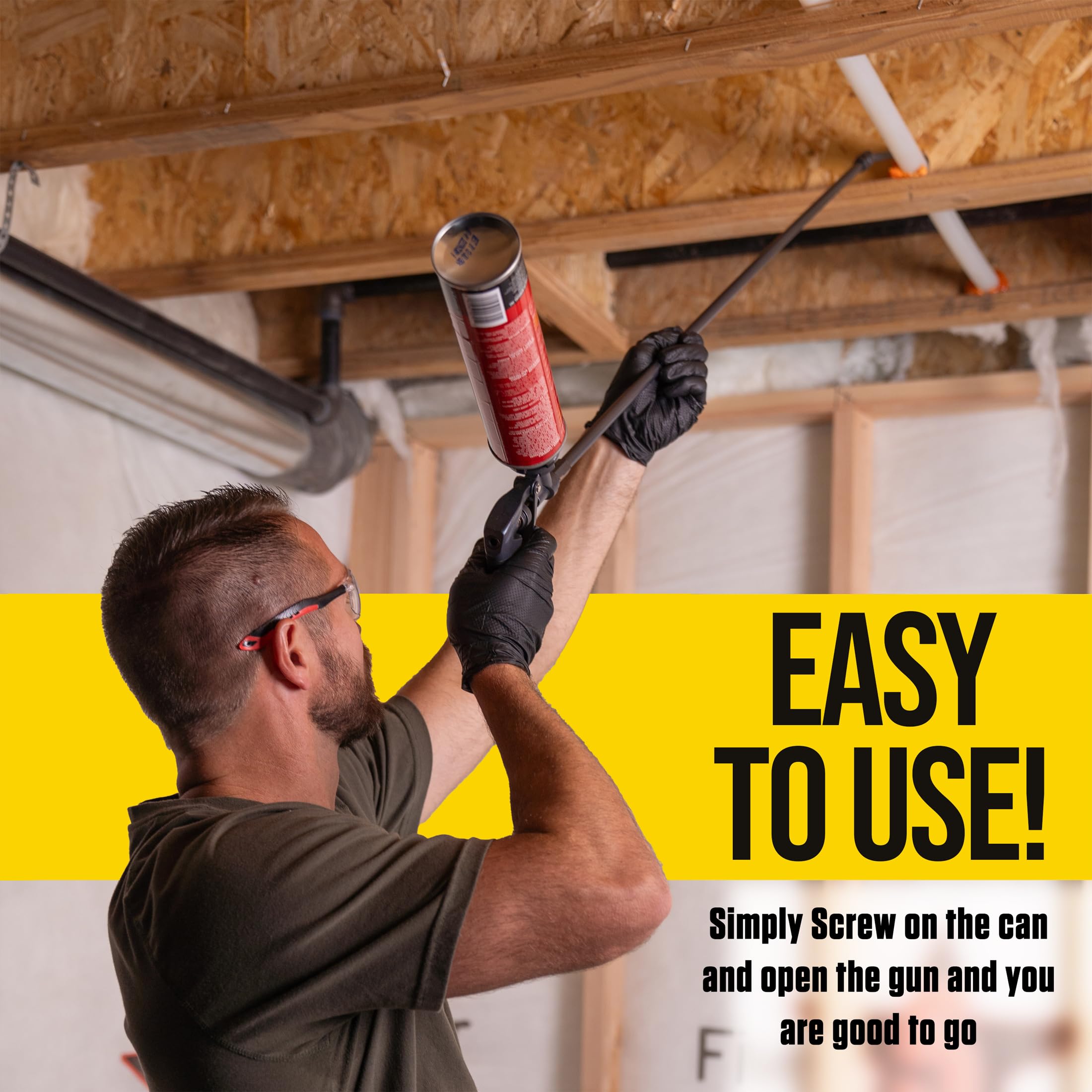 AWF PRO spray foam gun ergonomic design reduces hand fatigue.