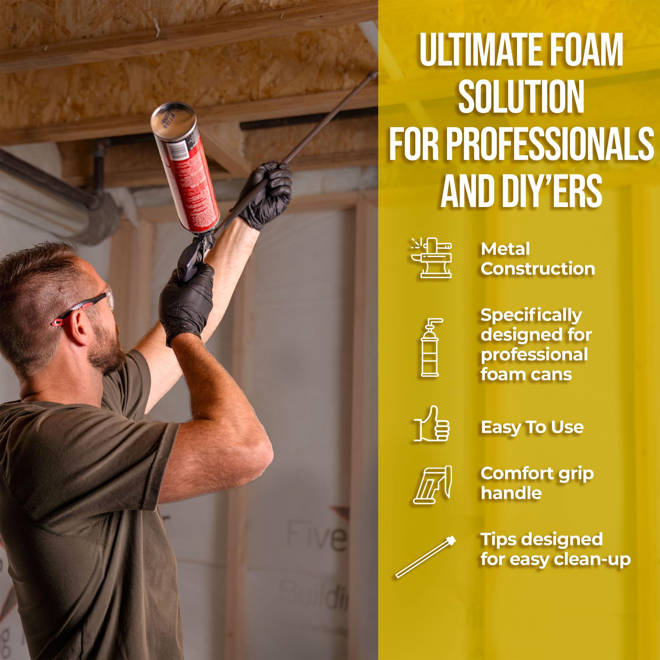 AWF PRO spray foam gun swivel tip for precise foam direction.