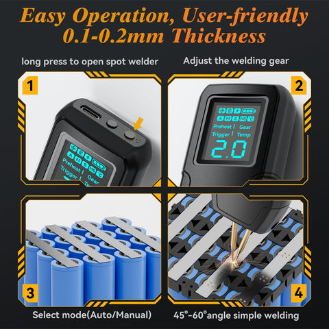 Nickel sheet compatibility for thin patch welding on batteries with Awgem SH2.