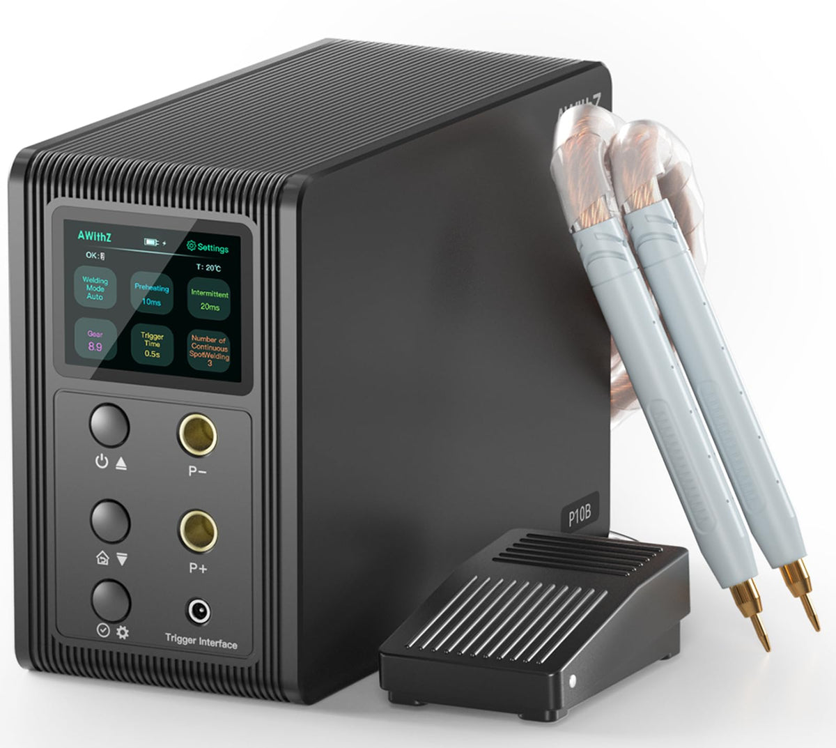 AWithZ Spot Welder in 2-in-1 automatic and foot-pedal mode for precise welds