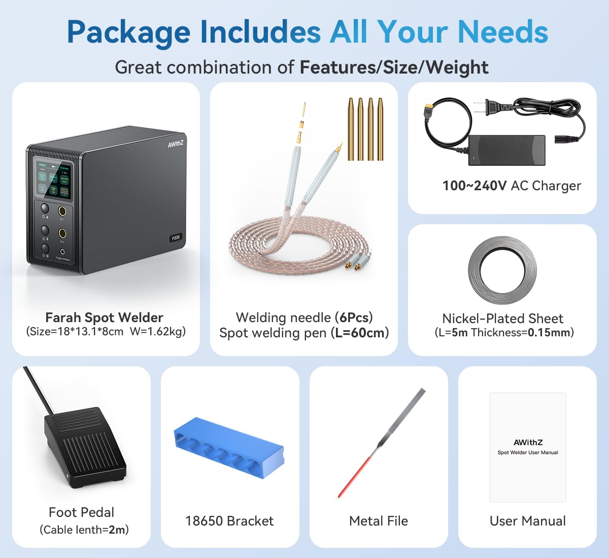 AWithZ complete kit with accessories ready to use on arrival