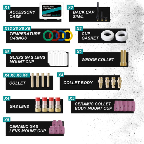 AWLOLWA alumina nozzle stubby gas lens boosts gas coverage for clean welds.