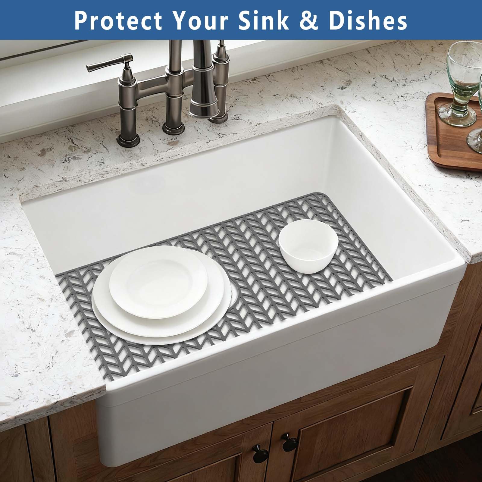 AWOKE grid design helps debris rinse away fast.