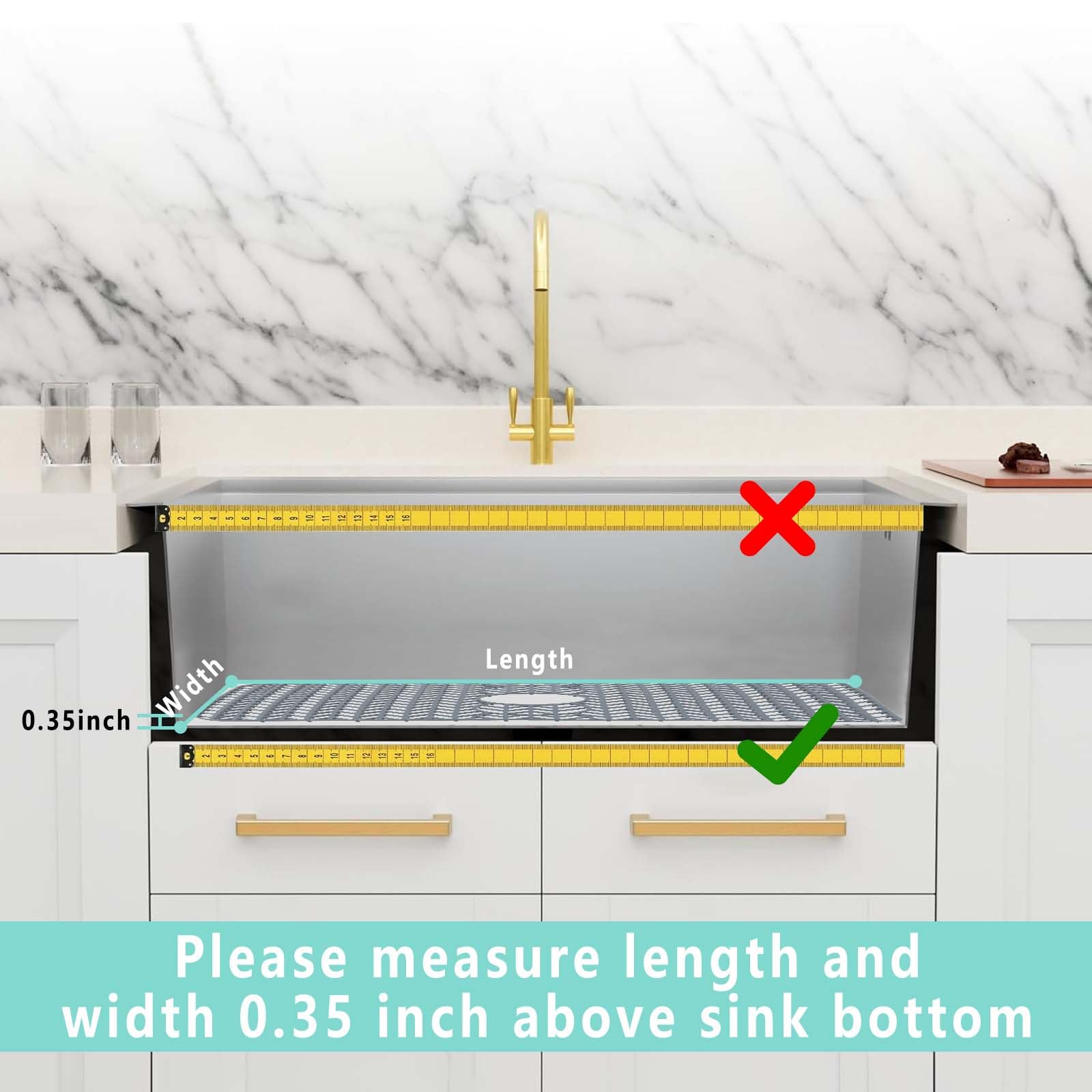 AWOKE heat-resistant sink mat demonstrates safe use up to 500F