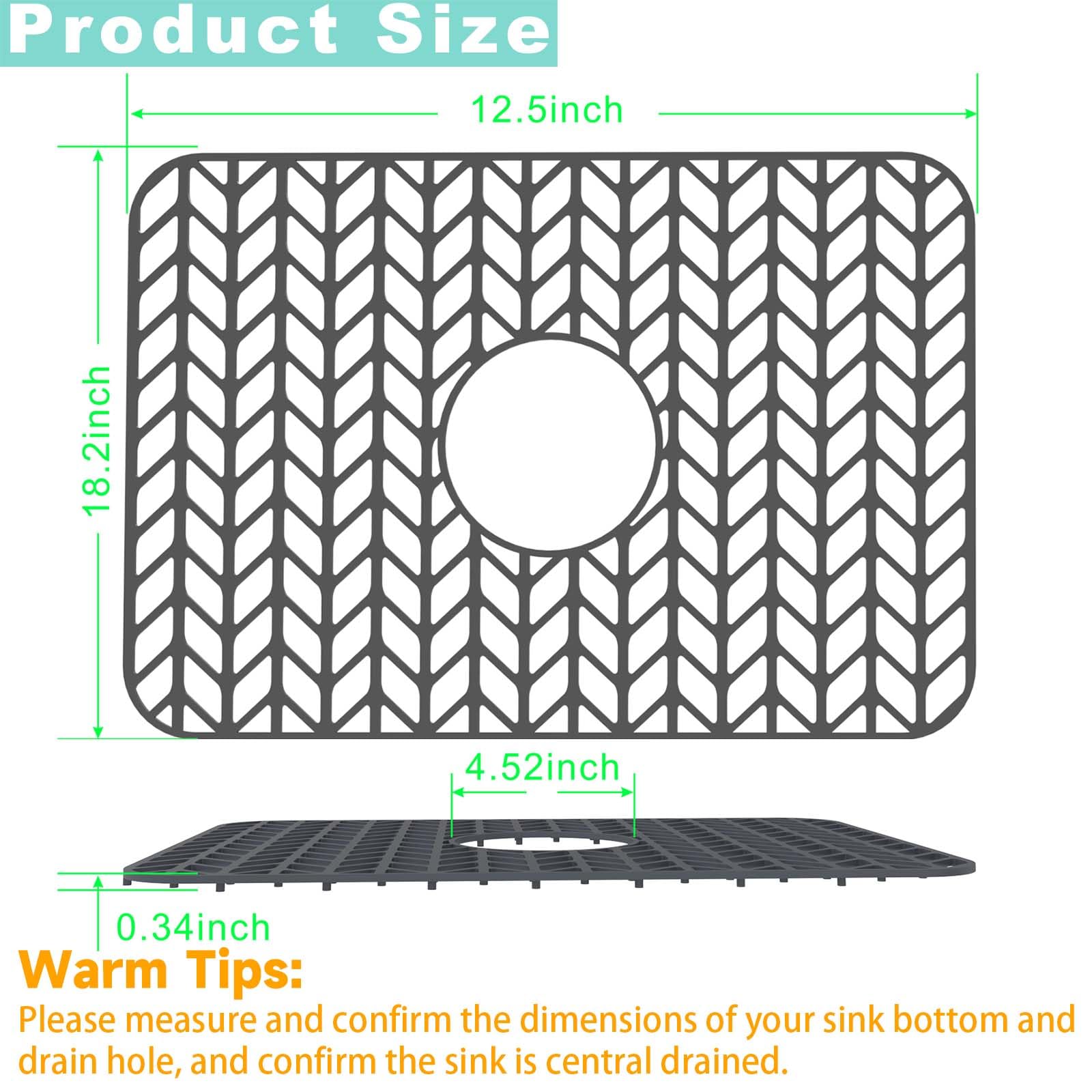 AWOKE silicone sink mat close-up highlights soft, flexible protection for delicate wares