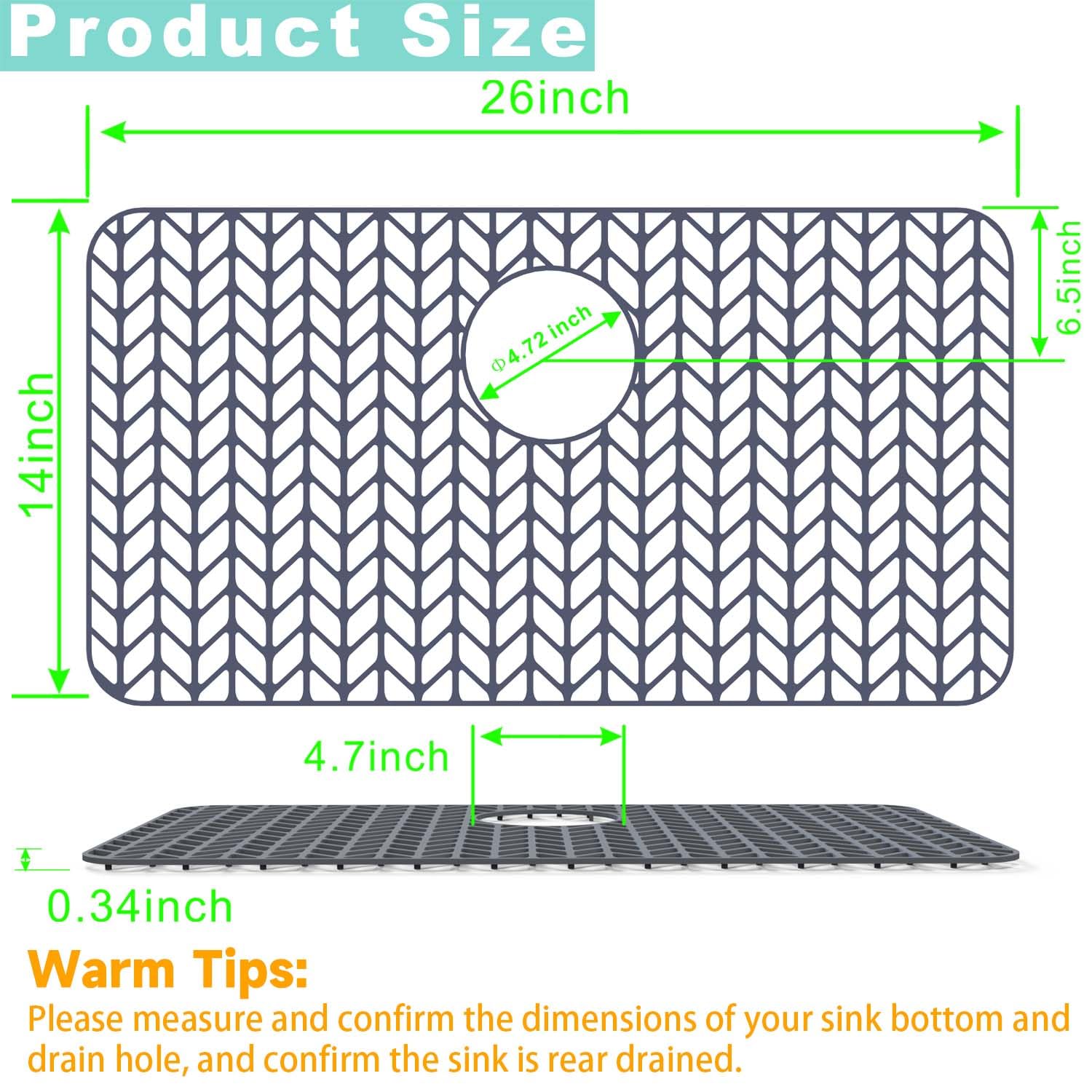 AWOKE silicone sink protector folded design demonstrates flexible fit for curved or flat sinks.