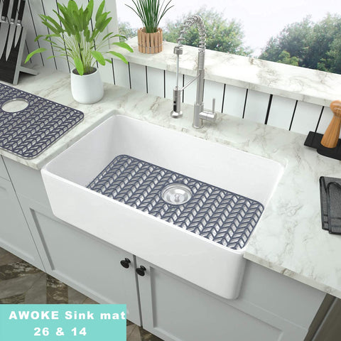 AWOKE silicone sink protector soft silicone texture cushions delicate items.