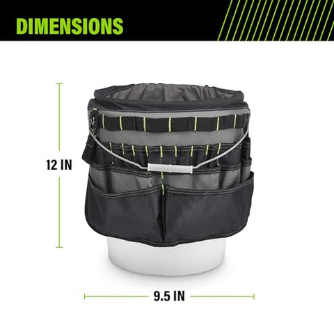 AWP Bucket Tool Organizer with magnet strip for fast access to fasteners.