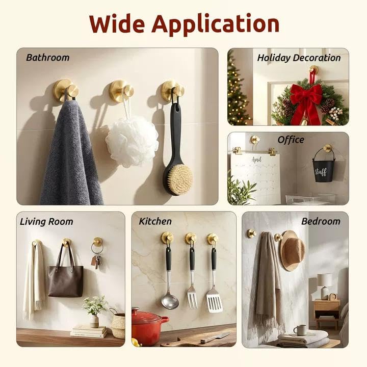 awrose decorative suction hooks mounted on window for organization