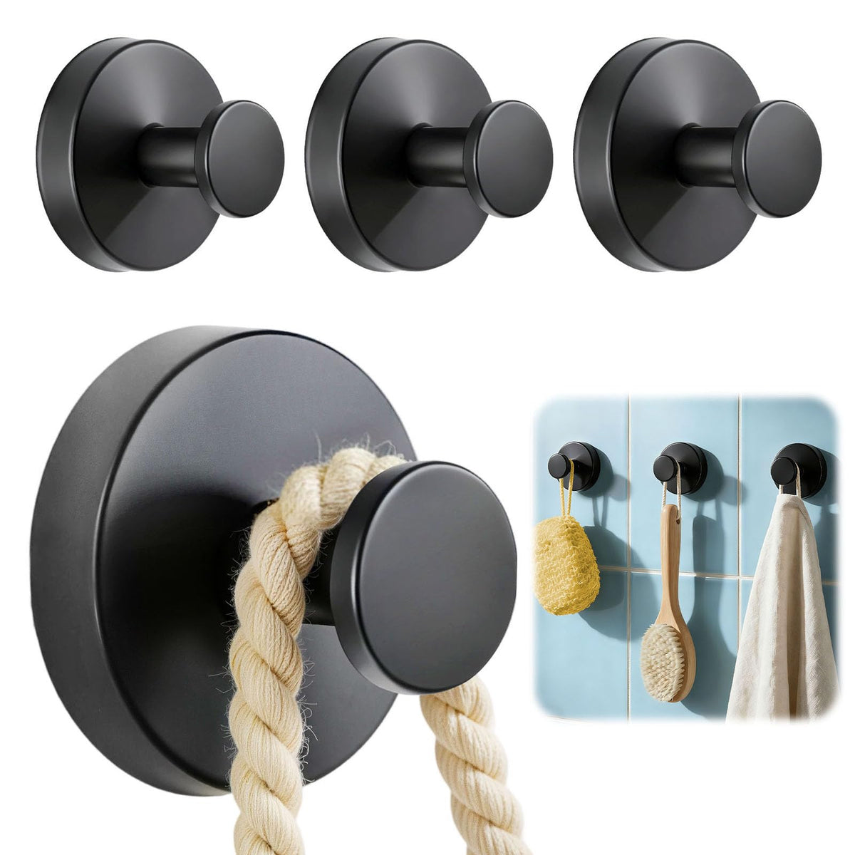 awrose suction cup hook for shower 4pack securing lightweight items on tile and glass
