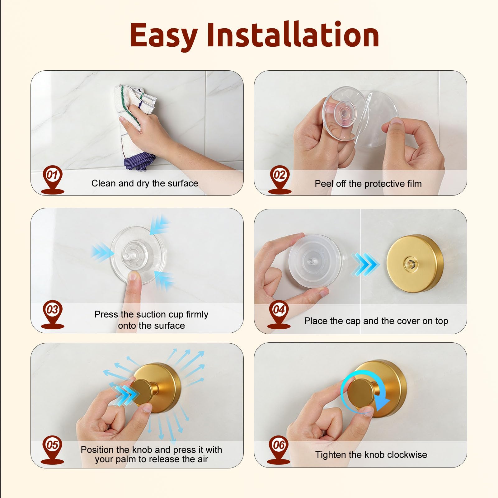 awrose suction hook on glass door keeps robe within reach