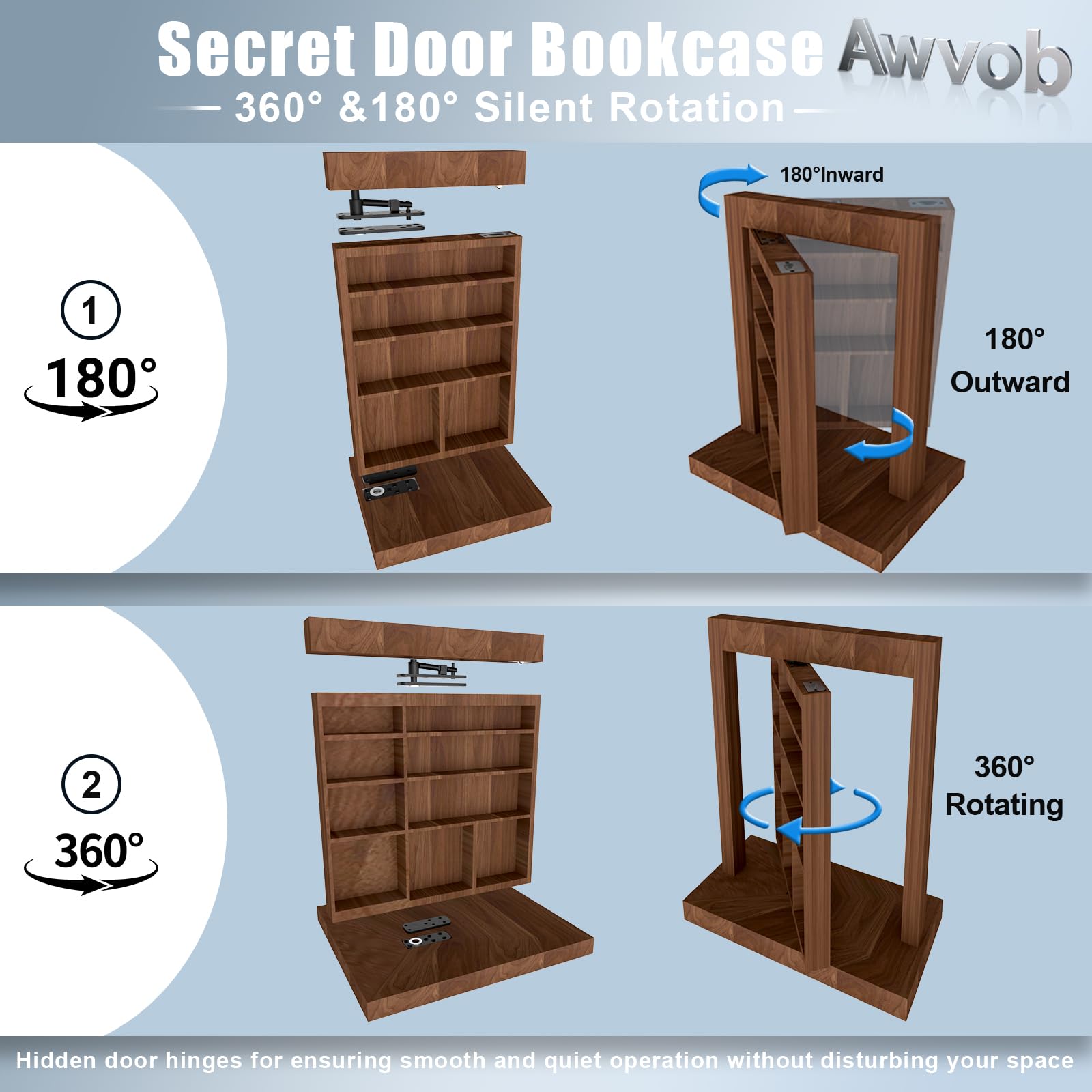 Awvob screw pack and tools included simplify DIY Murphy door setup.