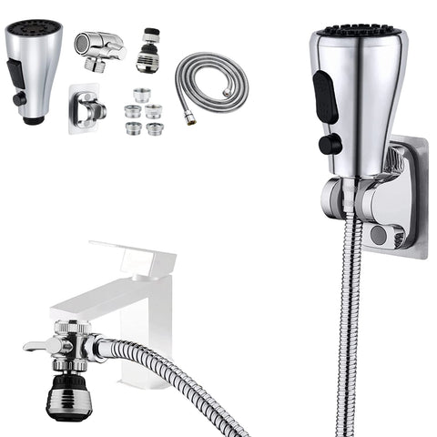 AWXYG kitchen sprayer head showing three modes for versatile cleaning.