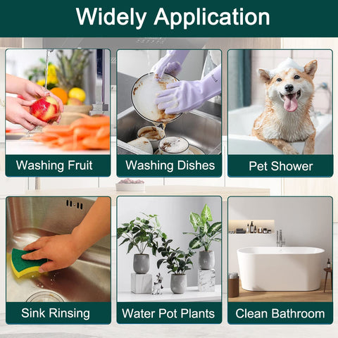 AWXYG sprayer enables convenient cleaning around the sink.