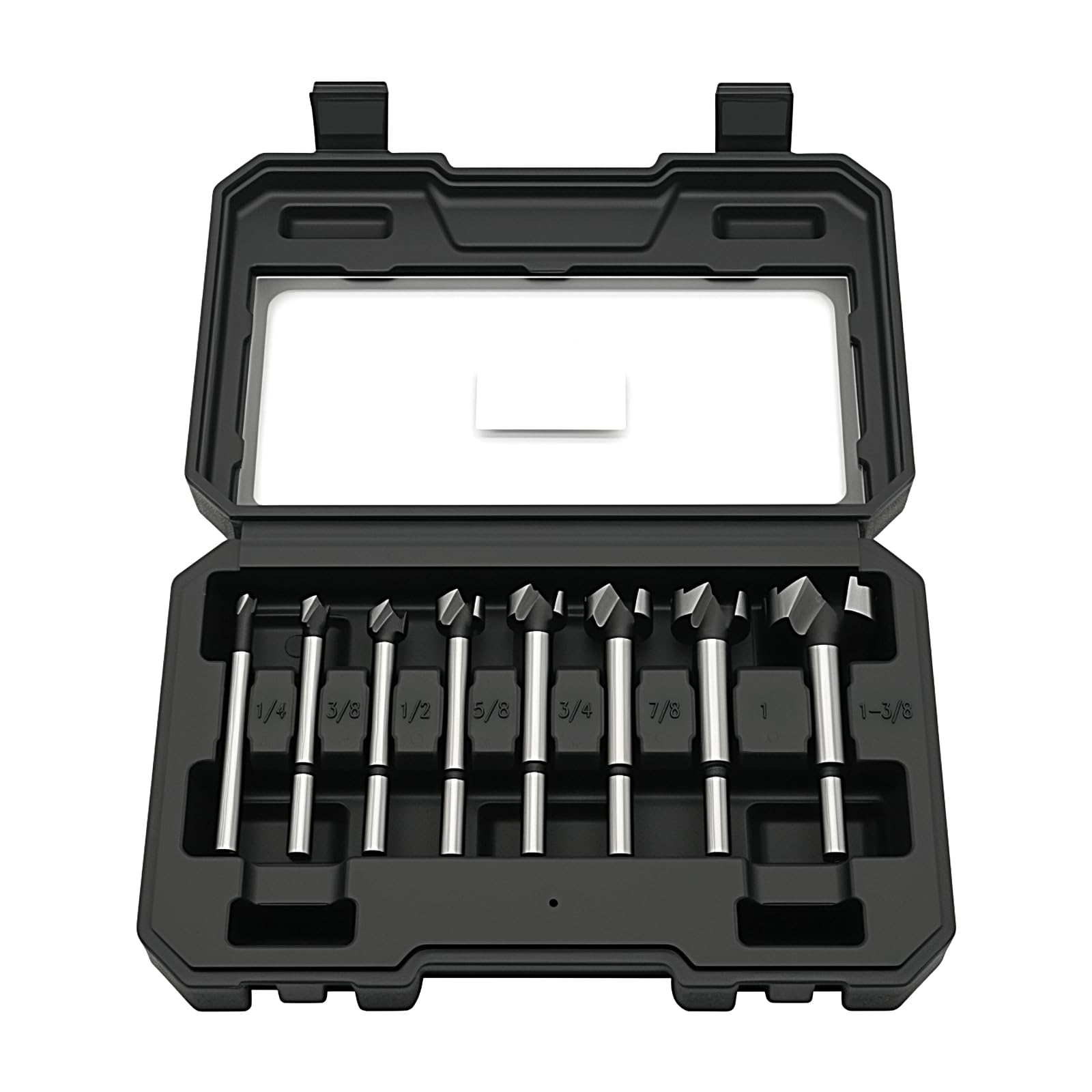 Axelord Forstner bit set stored in case for easy, organized woodworking.