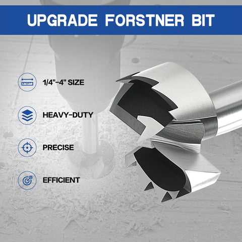Axelord Forstner bit in action for precise wood joinery and clean holes.