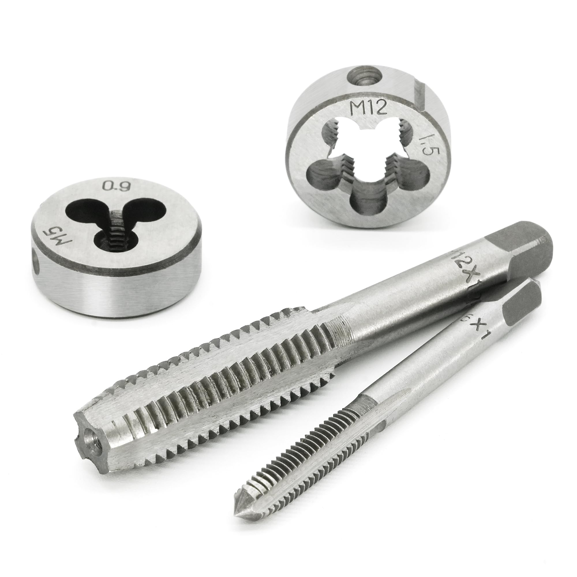 Axelord taps and dies tools neatly organized with control during rethreading