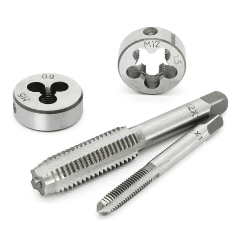 Axelord taps and dies tools neatly organized with control during rethreading
