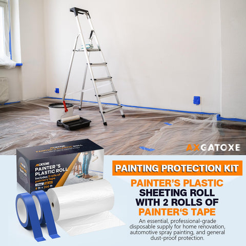 Axgatoxe disposable drop cloth ready to cover furniture and floors after painting