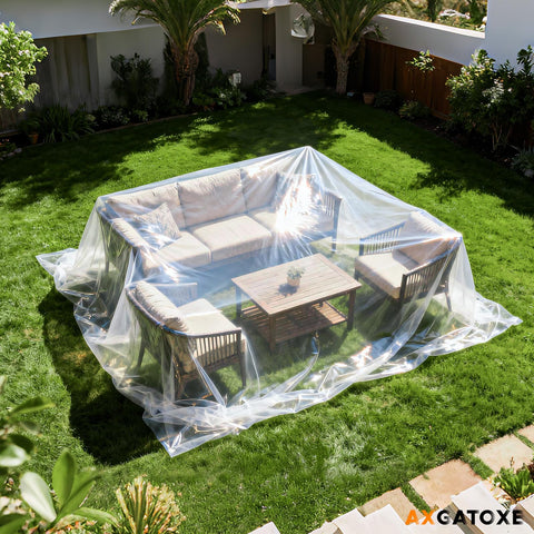 Axgatoxe furniture cover protects items during moves or storage.