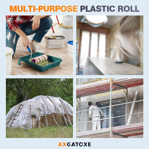 Axgatoxe two-roll painter's tape kit included for precise masking and cleanup